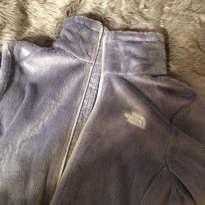 grey Northface zip up Jacket